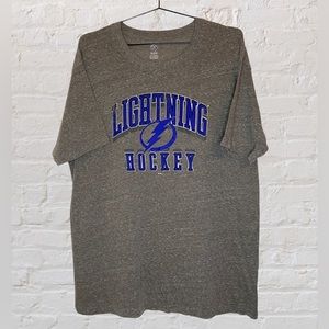 NHL Licensed Tampa Bay Lightning‎ Hockey Gray T-Shirt Size 2XL